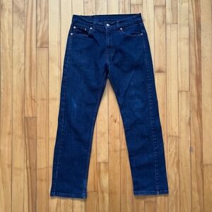 Levi Strauss 505 Regular Fit Dark Wash Jeans Mens W30 L30